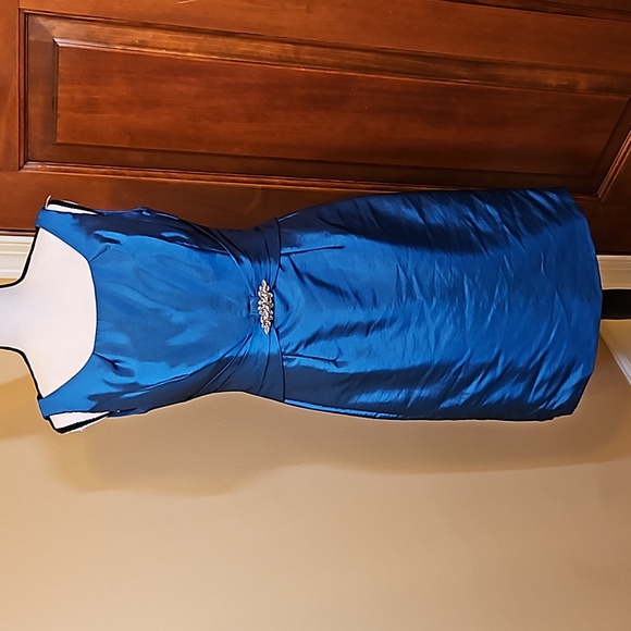 JADE BY JASMINE DRESS 2PC P4 MOTHER OF BRIDE SOCIAL OCCASION BLUE GREEN NWOT - Picture 9 of 13